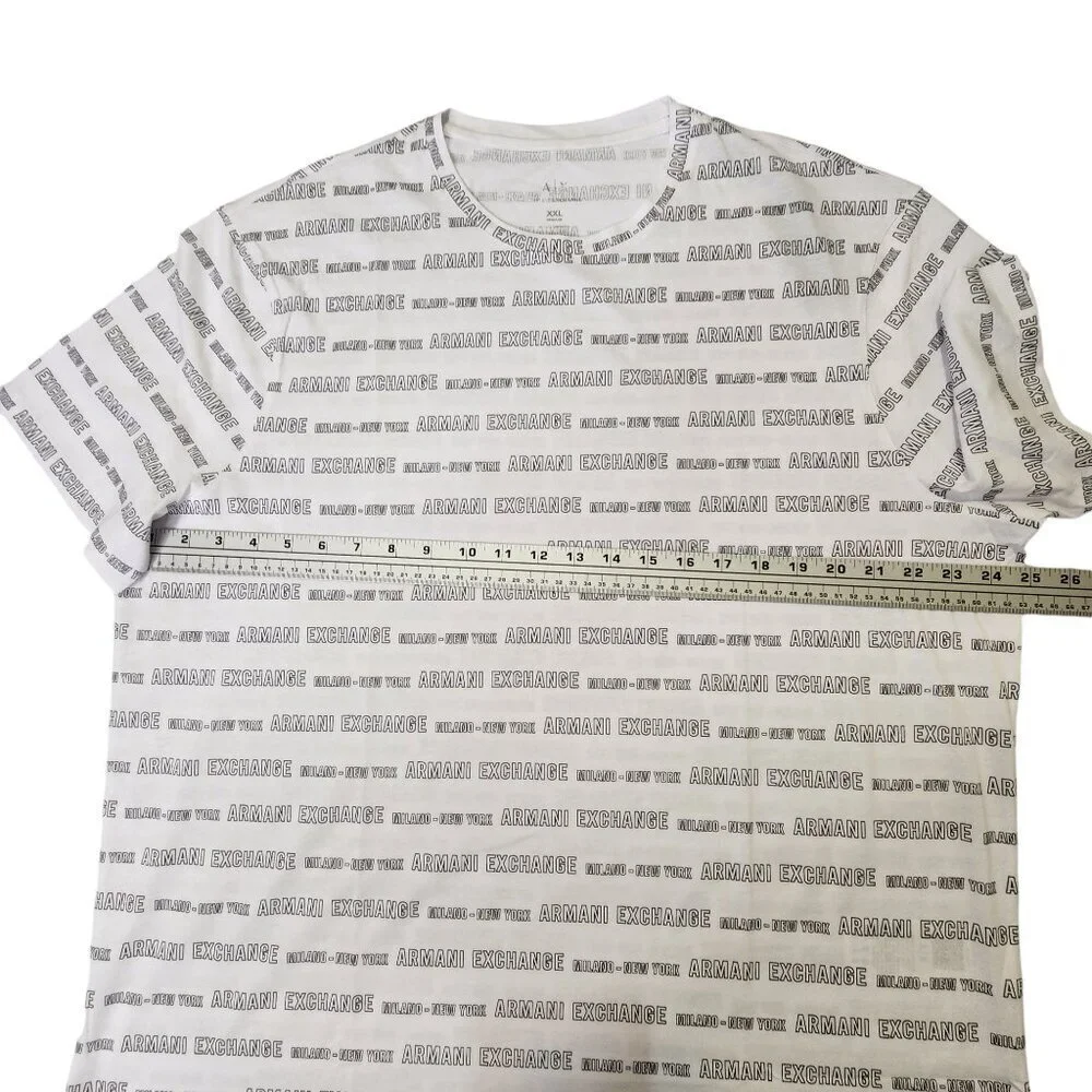 Armani Exchange Men's T-Shirt Short Sleeve Disinger‎ Milano NY White XXL